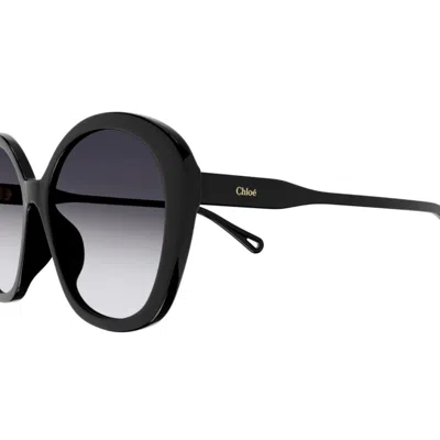 Chloé Oversize Frame Sunglasses In Black