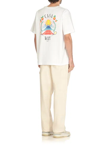 Casablanca Casa Way Mountain Printed T-shirt In White