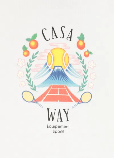 Casablanca Casa Way Mountain Printed T-shirt In White