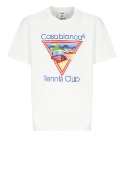 Casablanca Tennis Club Icon T-shirt In White
