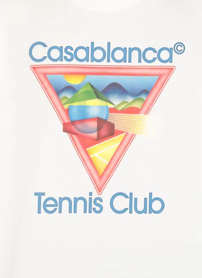 Casablanca Tennis Club Icon T-shirt In White