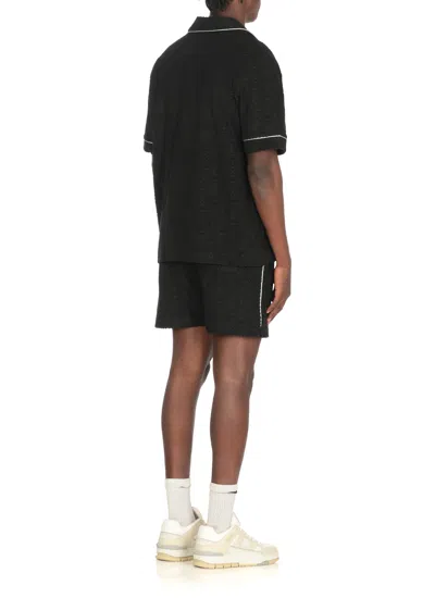 Casablanca Mens Towelling Monogram Shirt In Black