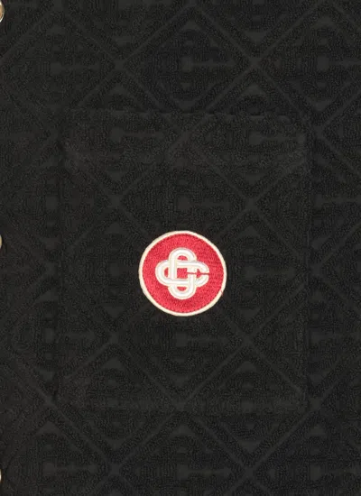 Casablanca Mens Towelling Monogram Shirt In Black