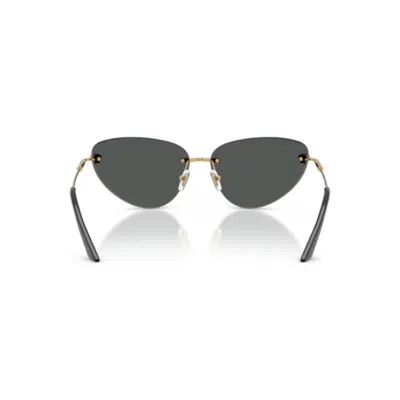 Versace 64mm Oversize Rimless Gradient Cat Eye Sunglasses In Gray