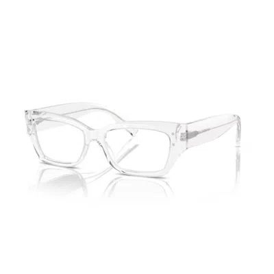 Dolce & Gabbana Transparent-design Rectangle-frame Glasses In White
