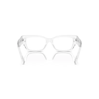 Dolce & Gabbana Transparent-design Rectangle-frame Glasses In White