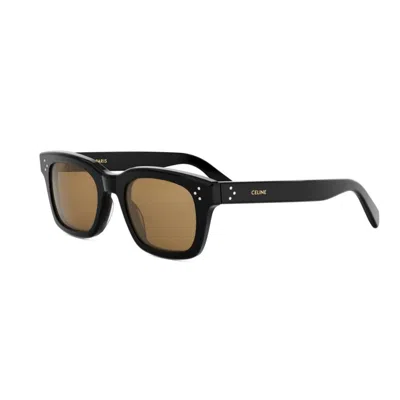 Celine Bold 3 Dots 50mm Square Sunglasses In Brown