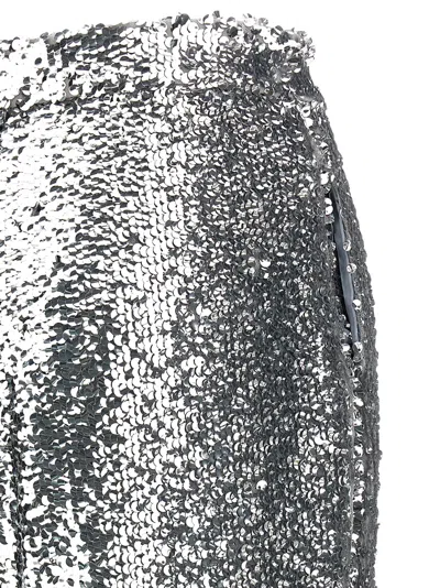Giuseppe Di Morabito Sequin Embellished Wide Leg Trousers In Silver