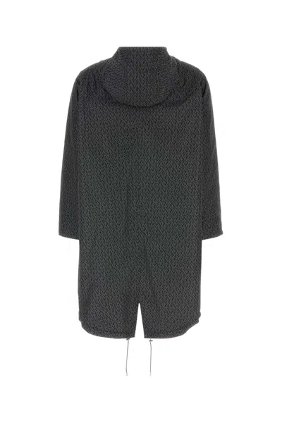 Michael Kors Printed Polyester Parka In Black