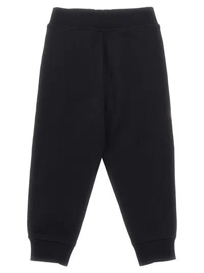 Burberry Vintage Check Paneled Jersey Sweatpants In Black