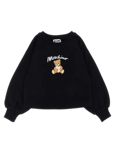 Moschino Crewneck Sweater In Black