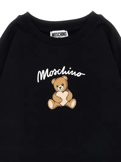 Moschino Crewneck Sweater In Black