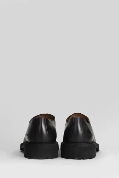 Common Projects Derby Lace Up Shoes In Black Leather In Black