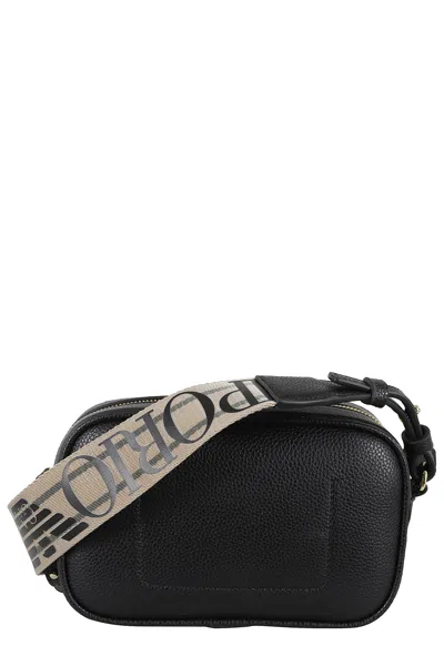 Emporio Armani Logo-stamp Crossbody Bag In Black