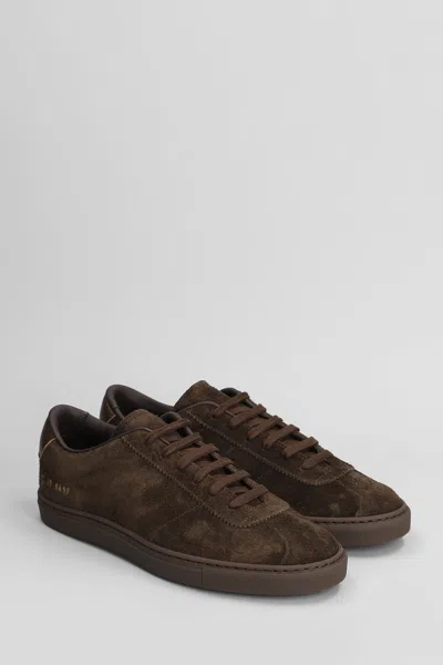 Common Projects Field Trainer Sneakers In Brown Suede In Brown