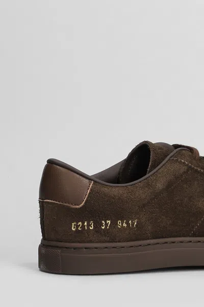 Common Projects Field Trainer Sneakers In Brown Suede In Brown