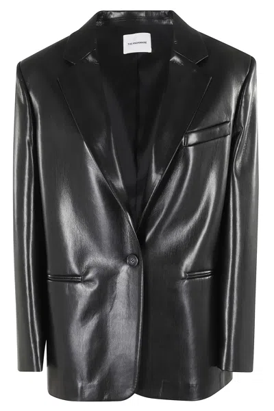 The Andamane Tailored Black Blazer With Classic Lapel And Structured Fit In Black