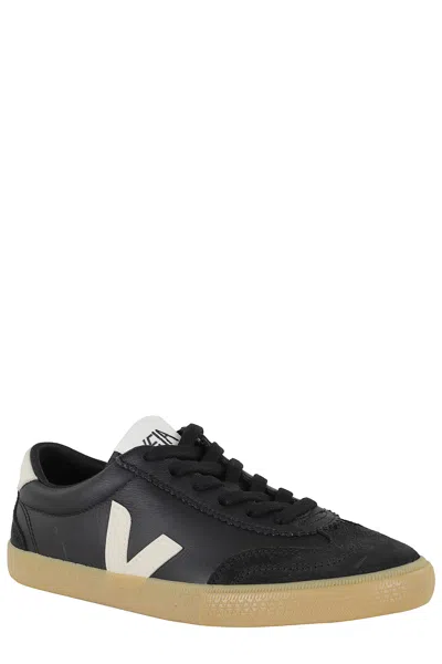 Veja Volley O.t Sneakers In Black Suede And Leather In Black