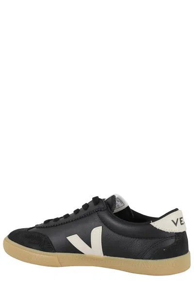 Veja Volley O.t Sneakers In Black Suede And Leather In Black