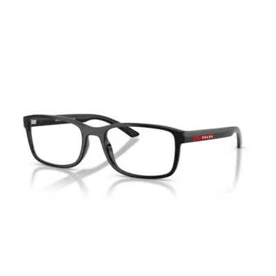 Prada Eyewear Rectangular Frame Glasses In Black