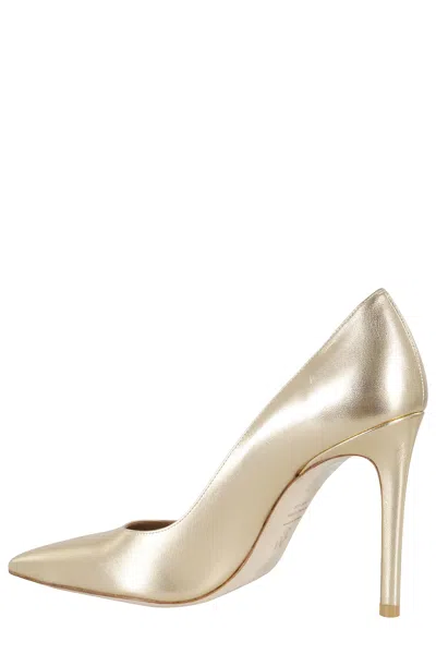 Stuart Weitzman Pointed High Heels In Gold