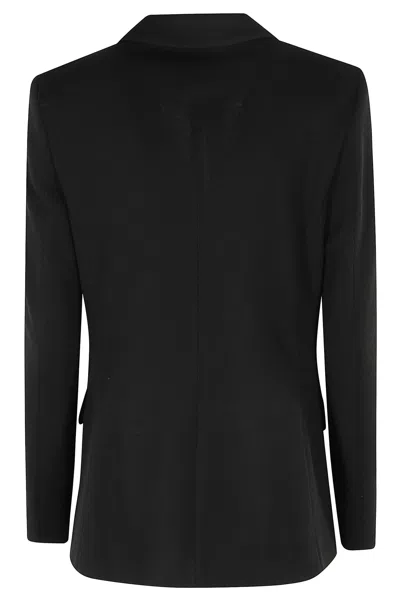 Seventy Double-breasted Tailored Jacket With Classic Lapel In Black