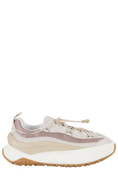 Moon Boot Logo Sneakers With Platform Sole And Pull-tab In Neutral