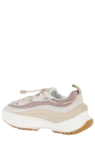 Moon Boot Logo Sneakers With Platform Sole And Pull-tab In Neutral