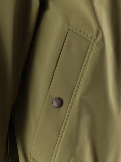 Hugo Boss Reversible Jacket With Elastic Cuffs And Collar In Green