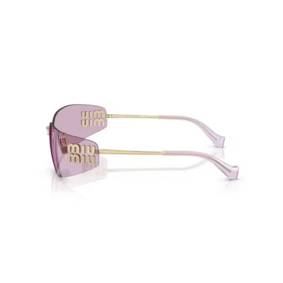 Miu Miu 0mu A51s Aube A51s Zvn90o Oro Pallido Sunglasses In Pink