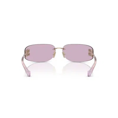 Miu Miu 0mu A51s Aube A51s Zvn90o Oro Pallido Sunglasses In Pink