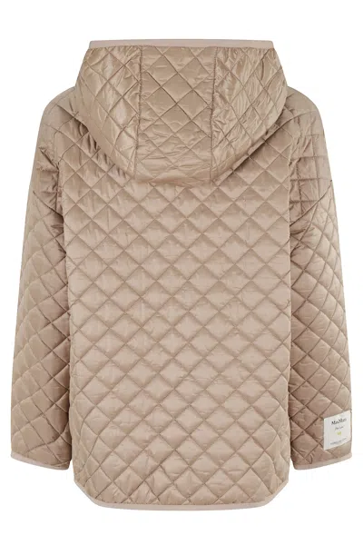 Max Mara The Cube Leo Reversible Down Jacket In Brown