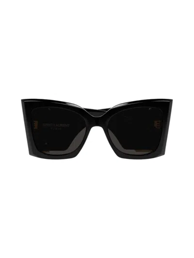Saint Laurent Black Blaze Square-frame Sunglasses