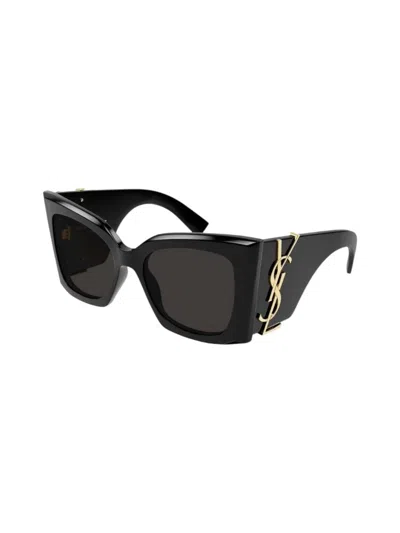 Saint Laurent Black Blaze Square-frame Sunglasses