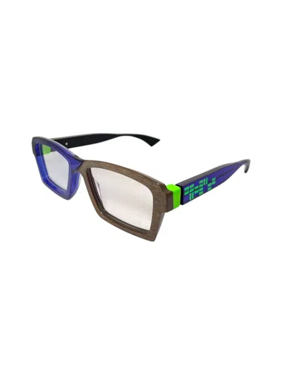 Piero Massaro Pm929 - Blue & Grey Glasses