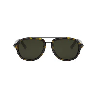 Dior Blacksuit A4u 53mm Pilot Sunglasses In Green