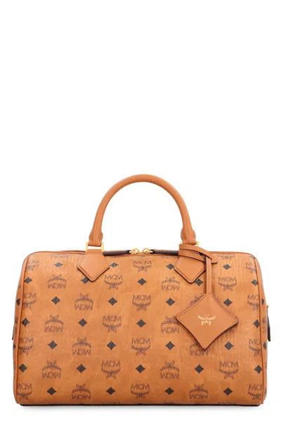 Mcm Brown Ella Boston Medium Duffle Bag In Brown