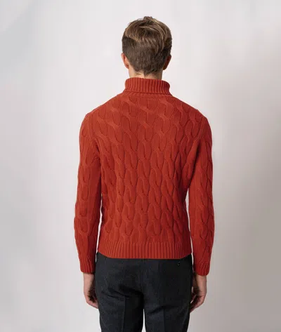 Larusmiani Turtleneck Sweater Col Du Pillon Sweater In Red