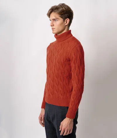 Larusmiani Turtleneck Sweater Col Du Pillon Sweater In Red