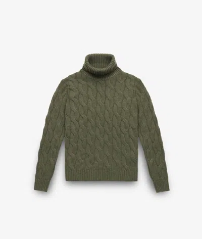 Larusmiani Turtleneck Sweater Col Du Pillon Sweater In Green