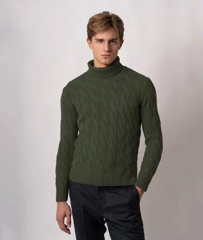 Larusmiani Turtleneck Sweater Col Du Pillon Sweater In Green