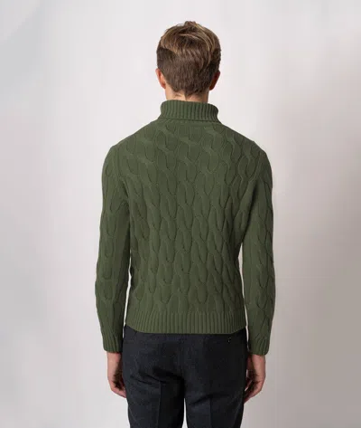 Larusmiani Turtleneck Sweater Col Du Pillon Sweater In Green