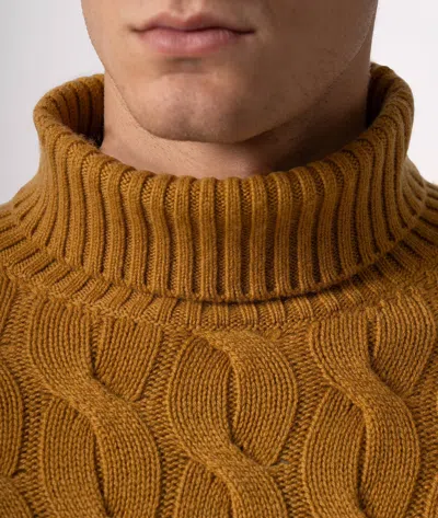 Larusmiani Turtleneck Sweater Col Du Pillon Sweater In Yellow