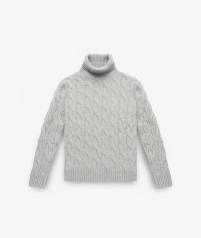 Larusmiani Turtleneck Sweater Col Du Pillon Sweater In Gray
