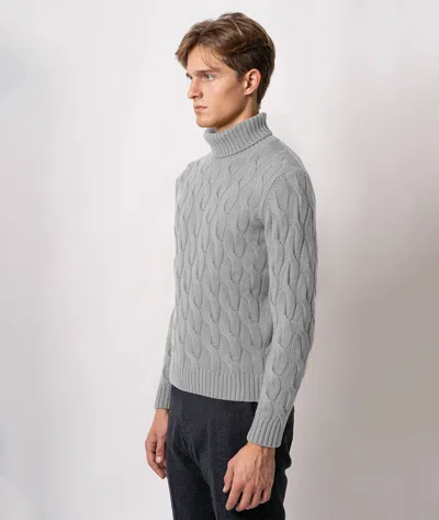 Larusmiani Turtleneck Sweater Col Du Pillon Sweater In Gray