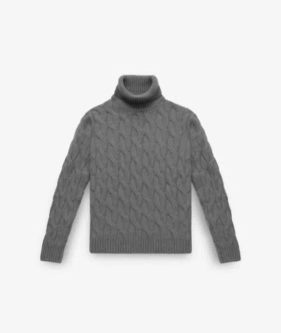 Larusmiani Turtleneck Sweater Col Du Pillon Sweater In Gray