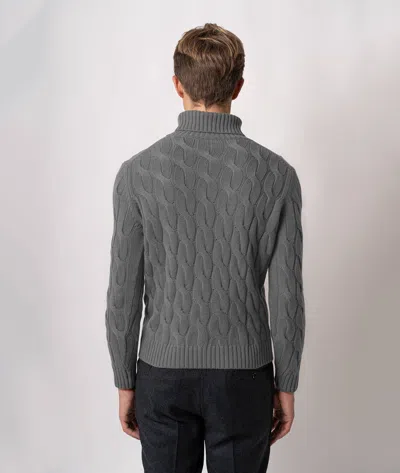 Larusmiani Turtleneck Sweater Col Du Pillon Sweater In Gray