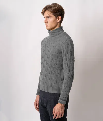 Larusmiani Turtleneck Sweater Col Du Pillon Sweater In Gray