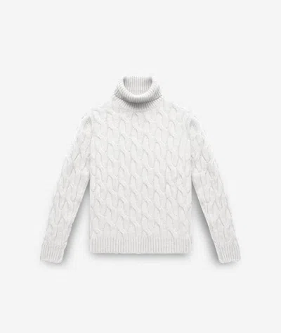 Larusmiani Turtleneck Sweater Col Du Pillon Sweater In White