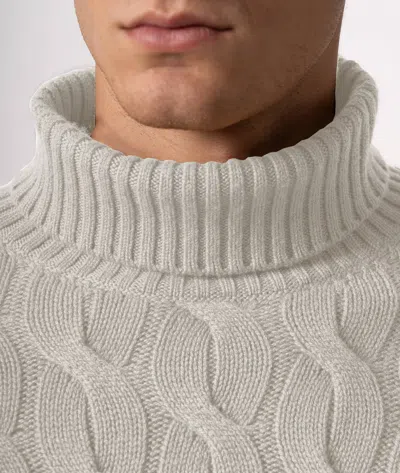 Larusmiani Turtleneck Sweater Col Du Pillon Sweater In White